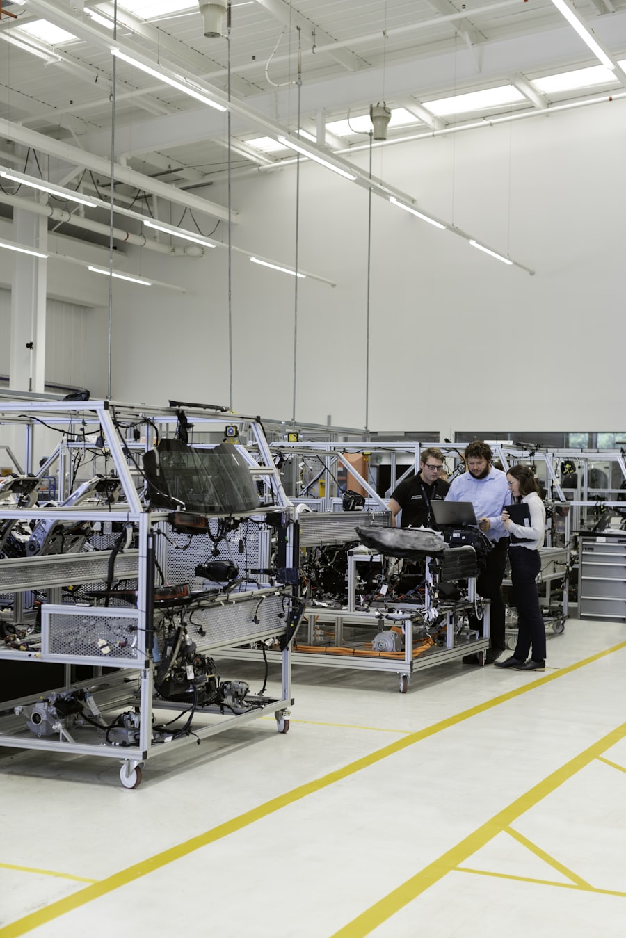 Engineers working in an automotive factory, representing Mechatronix Industry 4.0 technician training