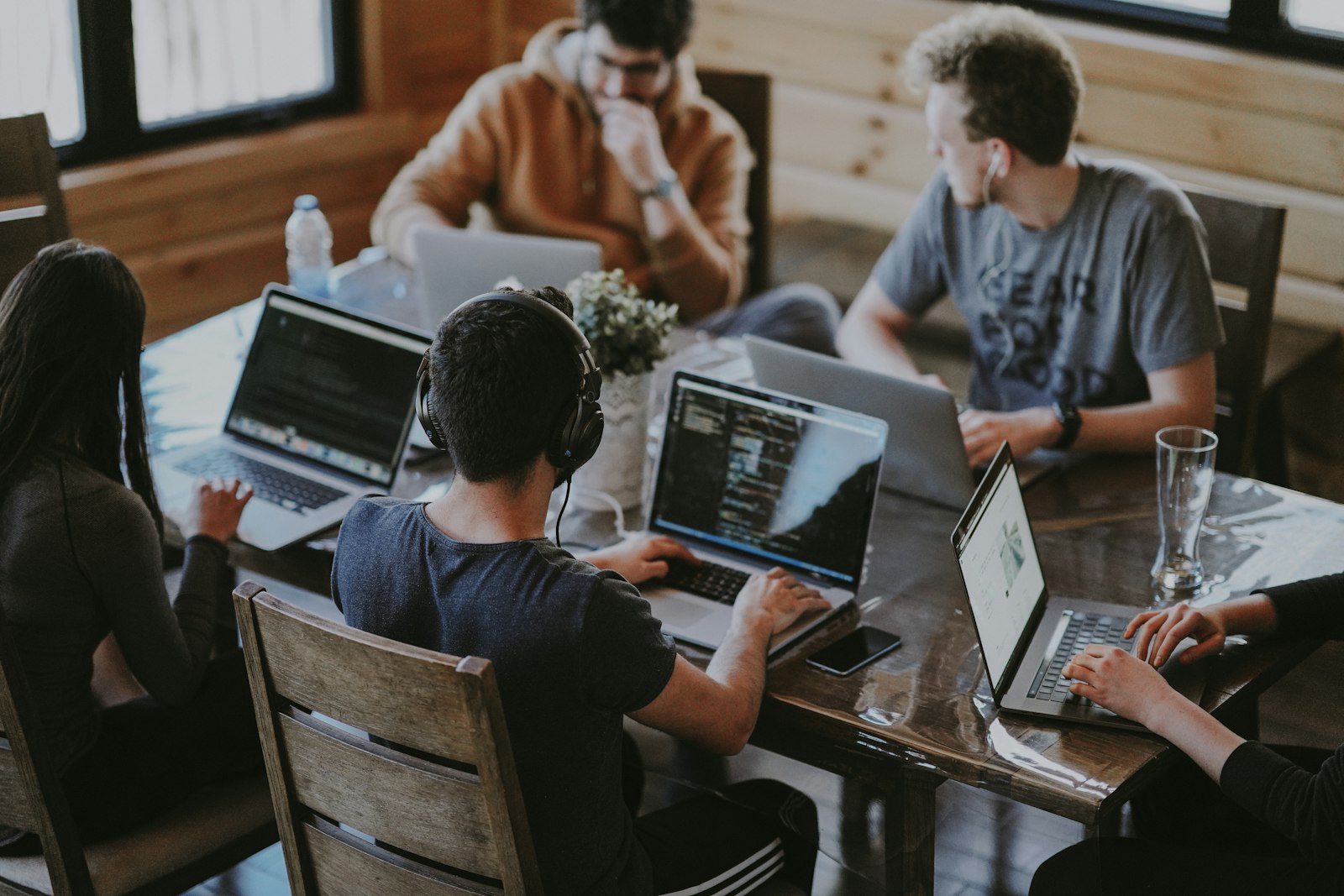 Professional team collaborating in an office